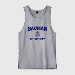 Майка мужская хлопок BAUMAN University, цвет: меланж