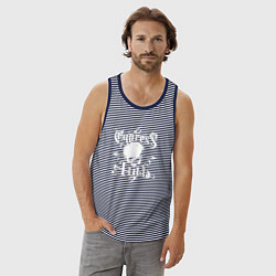 Майка мужская хлопок Cypress Hill, цвет: синяя тельняшка — фото 2