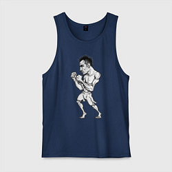 Майка мужская хлопок Tony Ferguson art, цвет: тёмно-синий