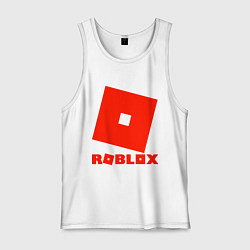 Майка мужская хлопок Roblox Logo, цвет: белый