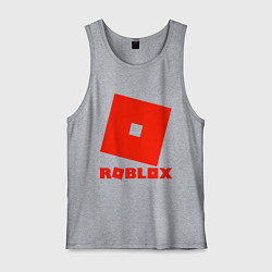 Майка мужская хлопок Roblox Logo, цвет: меланж