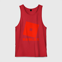 Майка мужская хлопок Roblox Logo, цвет: красный