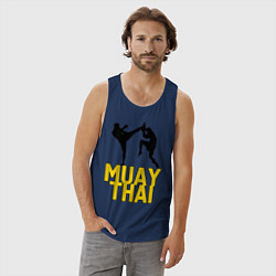 Майка мужская хлопок Muay Thai, цвет: тёмно-синий — фото 2