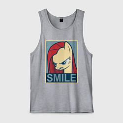 Майка мужская хлопок MLP: Smile, цвет: меланж