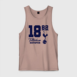 Майка мужская хлопок FC Tottenham 1882, цвет: пыльно-розовый