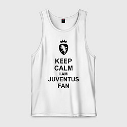 Майка мужская хлопок Keep Calm & Juventus fan, цвет: белый