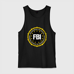 Майка мужская хлопок FBI Departament, цвет: черный
