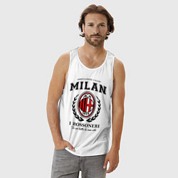 Майка мужская хлопок Milan: I Rossoneri цвета белый — фото 2