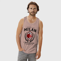 Майка мужская хлопок Milan: I Rossoneri, цвет: пыльно-розовый — фото 2