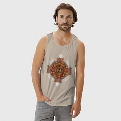 Майка мужская хлопок РУСИЧ, цвет: миндальный — фото 2