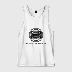 Майка мужская хлопок Bring me the horizon, цвет: белый