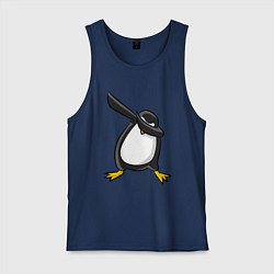 Майка мужская хлопок DAB Pinguin, цвет: тёмно-синий