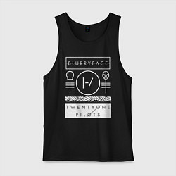 Майка мужская хлопок 21 Pilots: Blurryface, цвет: черный