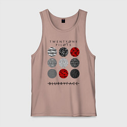 Майка мужская хлопок TOP: Blurryface, цвет: пыльно-розовый