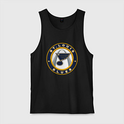 Майка мужская хлопок St Louis Blues, цвет: черный