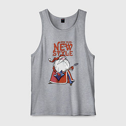 Майка мужская хлопок New Year - new style!, цвет: меланж