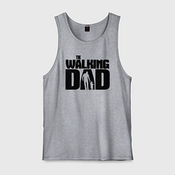 Майка мужская хлопок The walking dad, цвет: меланж