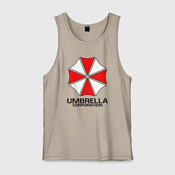 Майка мужская хлопок UMBRELLA CORP, цвет: миндальный