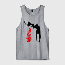 Майка мужская хлопок Banksy, цвет: меланж