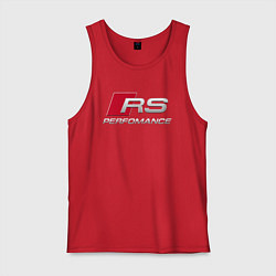 Майка мужская хлопок AUDI RS, цвет: красный