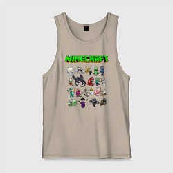 Майка мужская хлопок Minecraft, цвет: миндальный