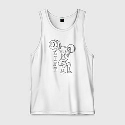 Майка мужская хлопок Lift, цвет: белый