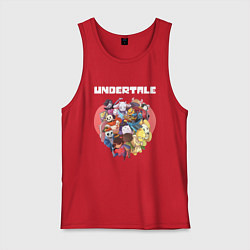 Майка мужская хлопок UNDERTALE, цвет: красный