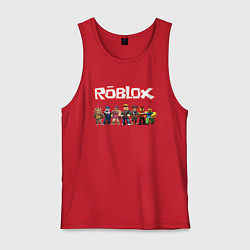Майка мужская хлопок ROBLOX, цвет: красный