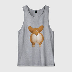 Майка мужская хлопок Корги, цвет: меланж