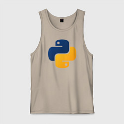 Майка мужская хлопок Python, цвет: миндальный