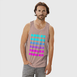 Майка мужская хлопок ROBLOX, цвет: пыльно-розовый — фото 2