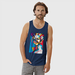 Майка мужская хлопок EMC2 Аниме Доктор Стоун, цвет: тёмно-синий — фото 2