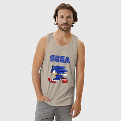 Майка мужская хлопок SEGA, цвет: миндальный — фото 2