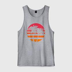 Майка мужская хлопок Пальма, цвет: меланж