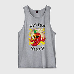 Майка мужская хлопок Крутой мексиканский перец, цвет: меланж