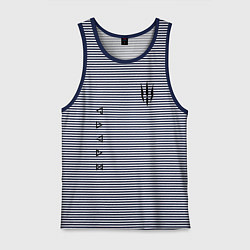 Майка мужская хлопок ВЕДЬМАК, цвет: синяя тельняшка