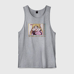 Майка мужская хлопок Sailor Moon Usagi Tsukino Luna, цвет: меланж