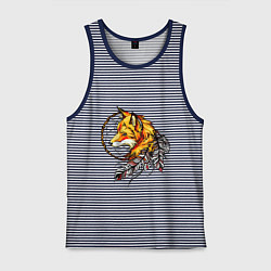 Майка мужская хлопок Страж снов, цвет: синяя тельняшка