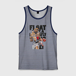 Майка мужская хлопок АЛИ, цвет: синяя тельняшка