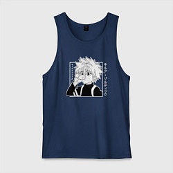Майка мужская хлопок Killua Hunter x Hunter Киллуа, цвет: тёмно-синий