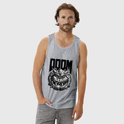 Майка мужская хлопок КАКОДЕМОН DOOM Z, цвет: меланж — фото 2