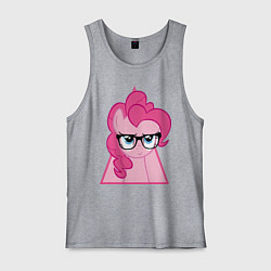 Майка мужская хлопок Pinky Pie hipster, цвет: меланж