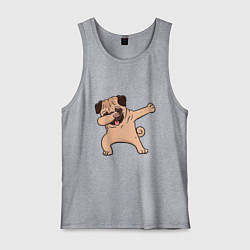 Майка мужская хлопок Мопс ДАБ, цвет: меланж