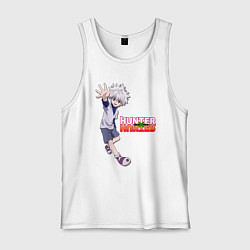 Майка мужская хлопок Киллуа Hunter x Hunter, цвет: белый
