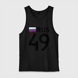 Майка мужская хлопок RUS 49, цвет: черный