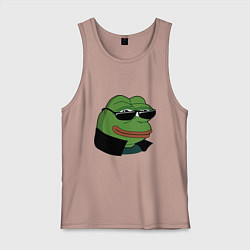 Майка мужская хлопок Pepe в очках EZ, цвет: пыльно-розовый