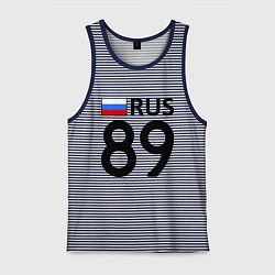 Майка мужская хлопок RUS 89, цвет: синяя тельняшка