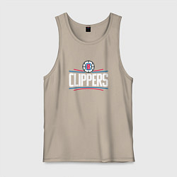 Майка мужская хлопок Los Angeles Clippers, цвет: миндальный