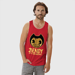 Майка мужская хлопок Bendy And The Ink Machine, цвет: красный — фото 2