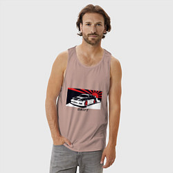 Майка мужская хлопок Дрифт, цвет: пыльно-розовый — фото 2